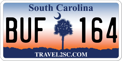 SC license plate BUF164