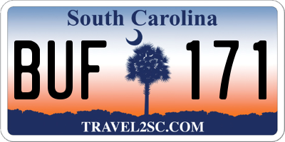 SC license plate BUF171