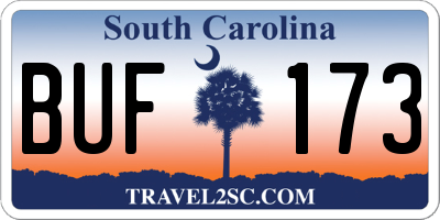 SC license plate BUF173