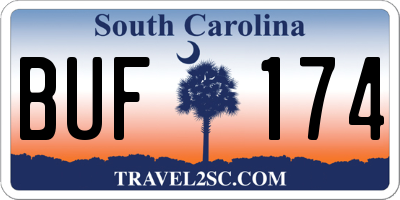 SC license plate BUF174