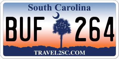 SC license plate BUF264