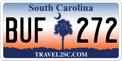SC license plate BUF272