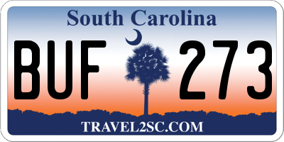 SC license plate BUF273