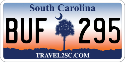 SC license plate BUF295