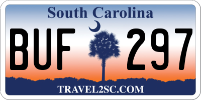 SC license plate BUF297