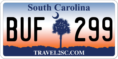 SC license plate BUF299