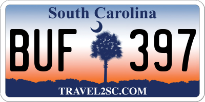 SC license plate BUF397