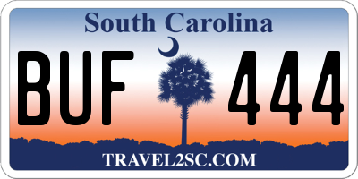 SC license plate BUF444