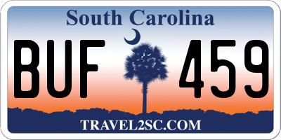SC license plate BUF459