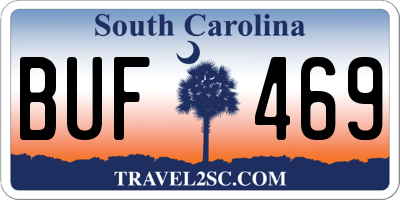 SC license plate BUF469