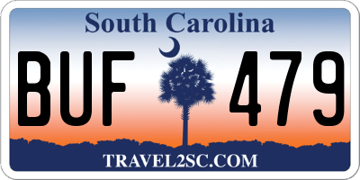 SC license plate BUF479