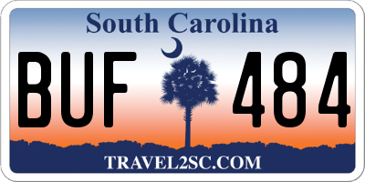 SC license plate BUF484