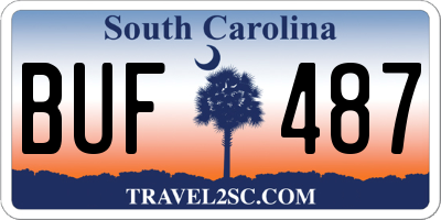 SC license plate BUF487