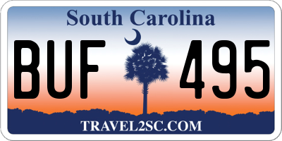 SC license plate BUF495