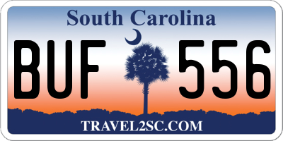 SC license plate BUF556