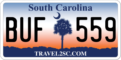 SC license plate BUF559