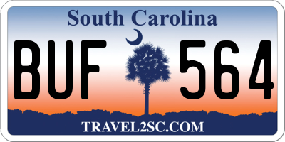 SC license plate BUF564