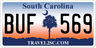 SC license plate BUF569