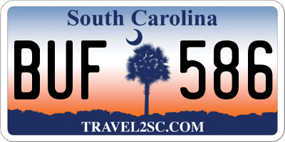 SC license plate BUF586