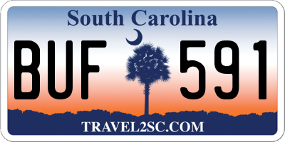 SC license plate BUF591
