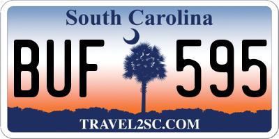 SC license plate BUF595