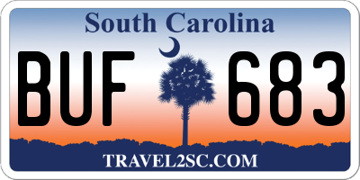 SC license plate BUF683