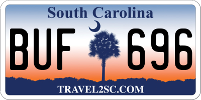 SC license plate BUF696
