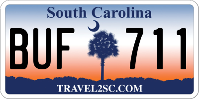 SC license plate BUF711