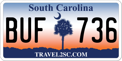 SC license plate BUF736