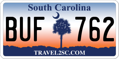 SC license plate BUF762
