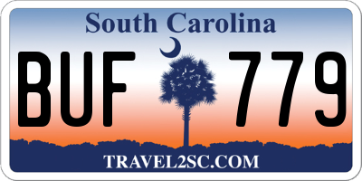 SC license plate BUF779