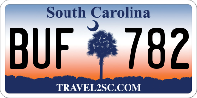 SC license plate BUF782
