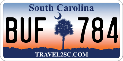 SC license plate BUF784