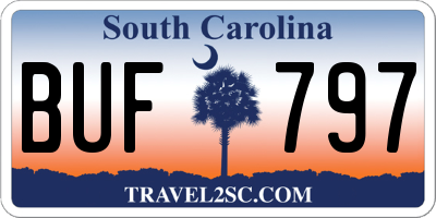 SC license plate BUF797