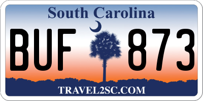 SC license plate BUF873