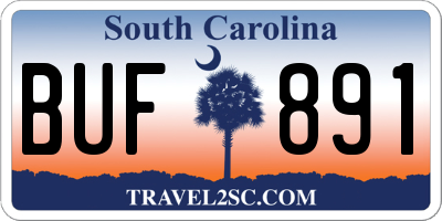 SC license plate BUF891