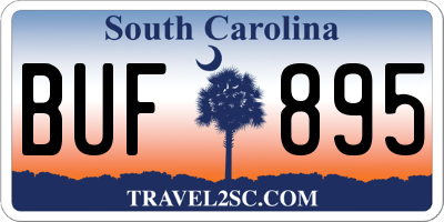 SC license plate BUF895
