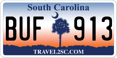 SC license plate BUF913