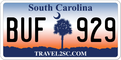 SC license plate BUF929