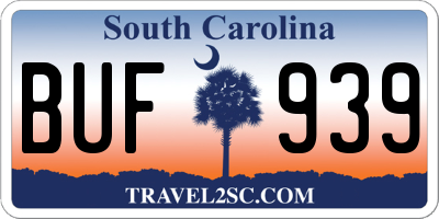 SC license plate BUF939