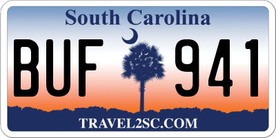 SC license plate BUF941