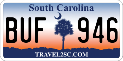 SC license plate BUF946