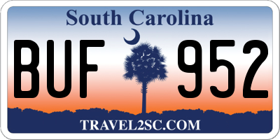 SC license plate BUF952