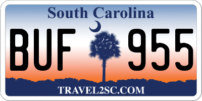 SC license plate BUF955