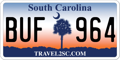 SC license plate BUF964