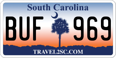 SC license plate BUF969