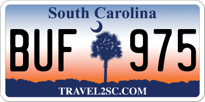 SC license plate BUF975