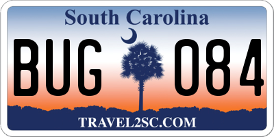 SC license plate BUG084