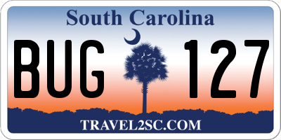 SC license plate BUG127