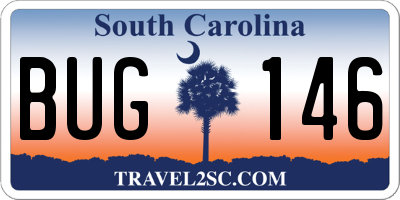 SC license plate BUG146